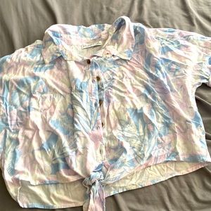 Summer top with flowers